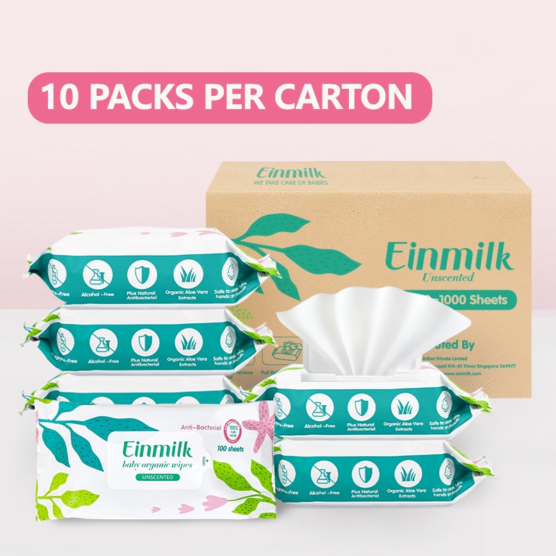 [Einmilk Organic Wet Wipes] baby wet wipes for baby wipes 100pcs/pack