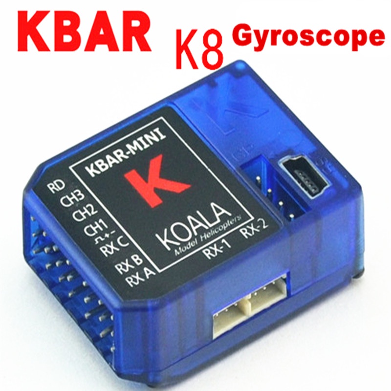 Kbar 3 Axis Gyro Gimbal Mini K-Bar Blue K8 Gyroscope Flybarless PK VBAR ...