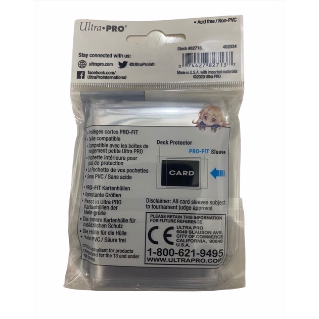Ultra Pro Small Pro Fit Sleeves (60x 87mm) | Shopee Philippines