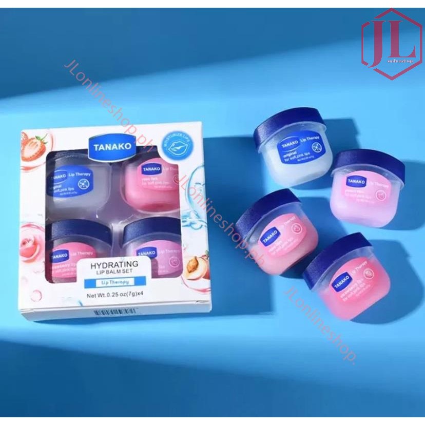 Tanako Vaseline Lip Balm Set Moisturizing Lip Mask Lip Care Anti-drying ...