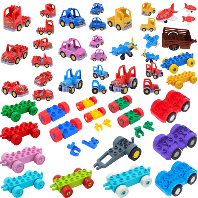 Big Size Blocks City Car Truck Plane Carriage Wheel Model Building ...