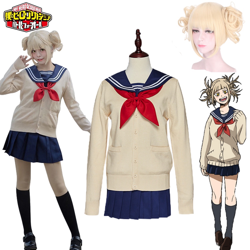 Anime My Hero Academia Cosplay Costume Himiko Toga JK Uniform Sweater ...