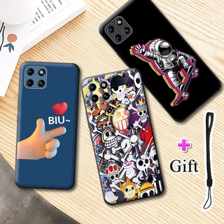 For Infinix Smart 6 HD X6512 Fashion Painted Soft Case For Infinix Smart 6  HD 2 IN 1 With Two Piece Ceramic Film