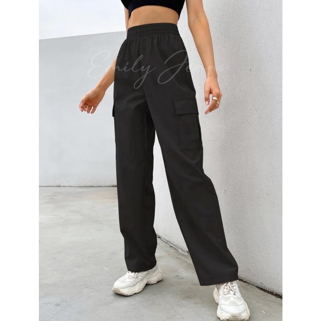 EMILY Flap Cargo Pants Woven & TASLAN High Quality Fabric with Side ...