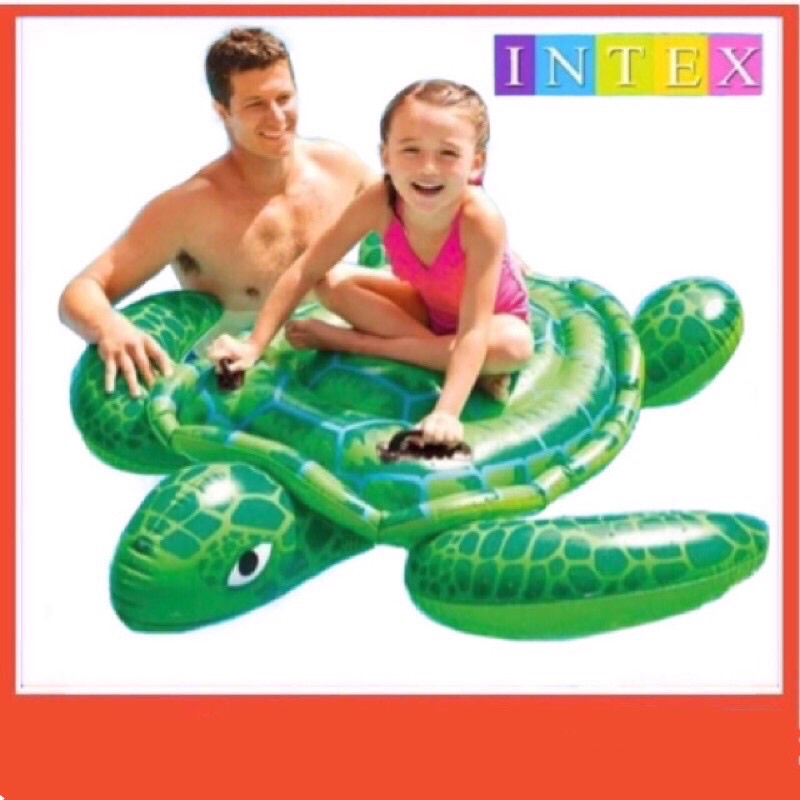 INTEX Inflatable Raft Turtle Swimming Pool Children Adult Can Sit ...