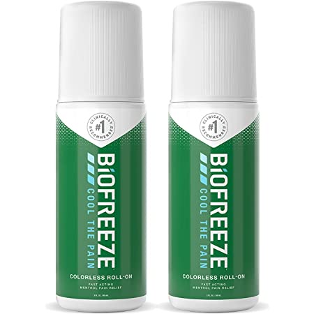 Biofreeze Pain Reliever, 3 oz or 6 oz pack Cold Therapy Roll On No Mess ...