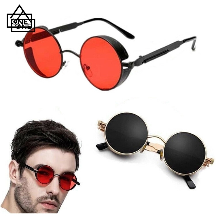 Fashion Sunglasses Retro Round Eyewear Metal Frame Small Eyeglasses ...