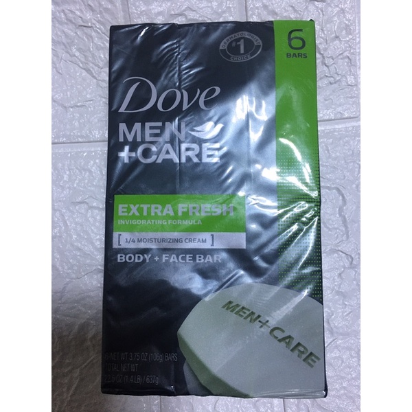 Dove Men+Care Extra Fresh Invigorating Formula Body & Face Bar 6 Pk 3.75 oz  Soap