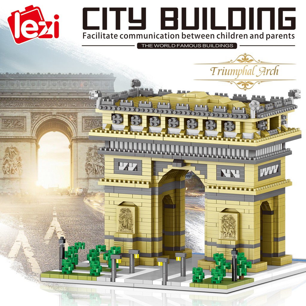 Architecture Arc de Triomphe School Mini Diamond Blocks Bricks Building ...