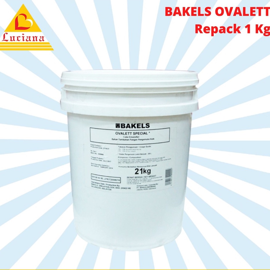 Ovalet emulsifier Developer special Cake emulsifier bakels 1kg (Repack