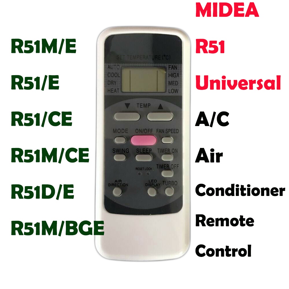 FOSA Universal Air Conditioner Reote Controller, Copatible With R51 Series, R51/E, R51/CE