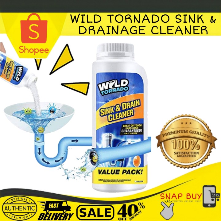 Wild Tornado Powerful Sink & Drain Cleaner High Efficiency Clog