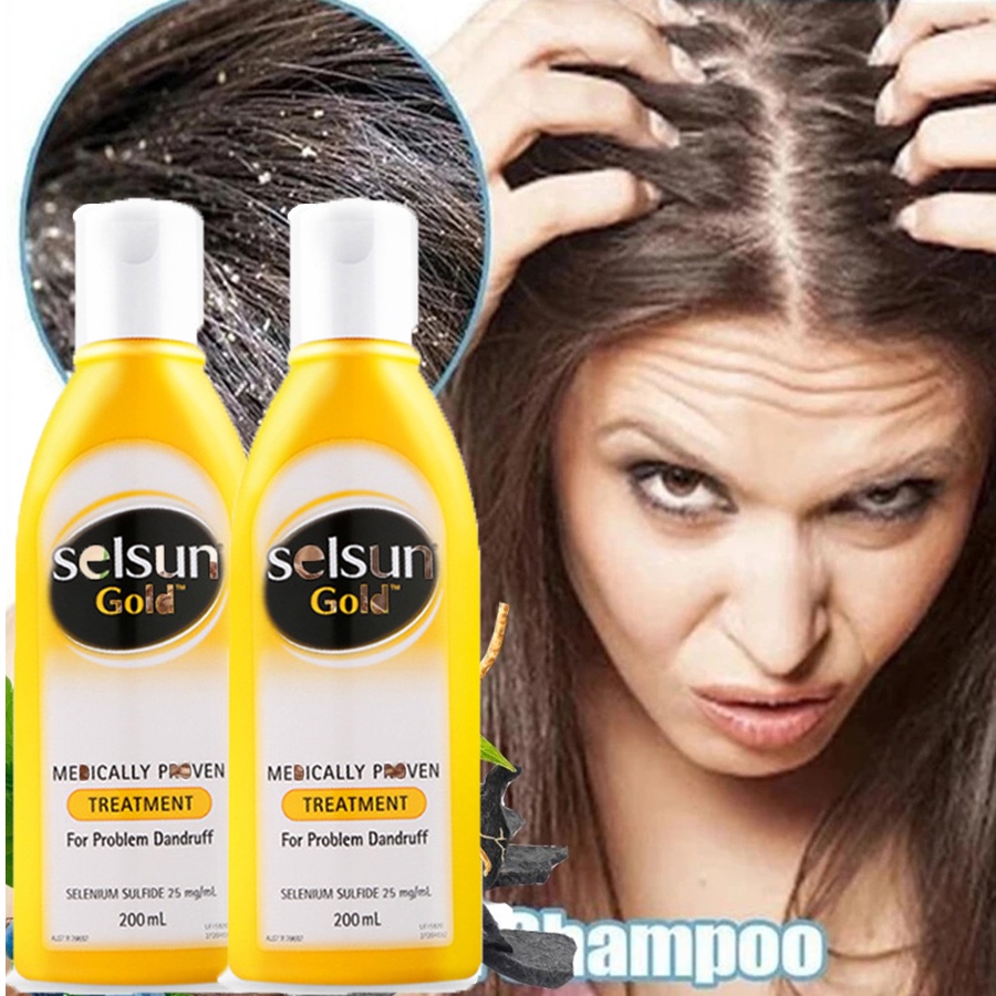 2 Bottles Selsun Gold Dandruff Medicated Shampoo Treatment Anti