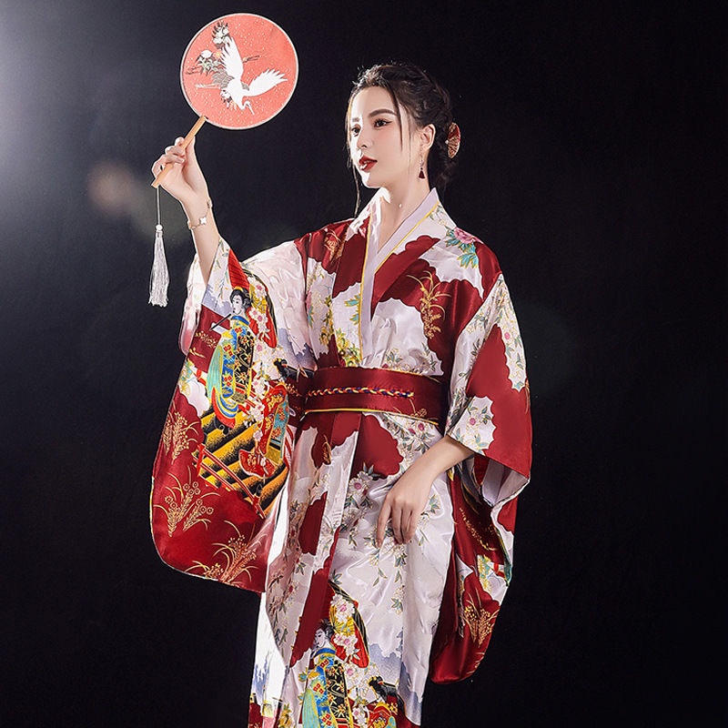 Women Traditional Japanese kimono female Japanese style dress steaming hall yukata cos photography photo stage costume Shopee Philippines