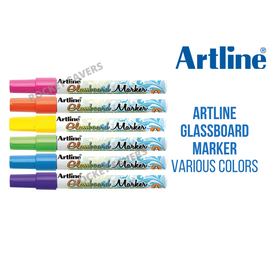 ARTLINE Glassboard Marker (2 mm, Acrylic Fiber Bullet Tip, Erasable