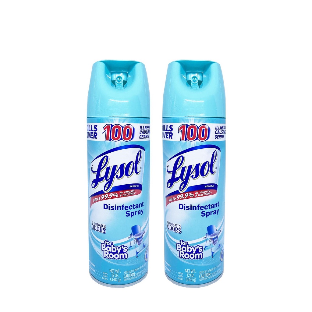 Lysol Disinfectant Spray Baby's Room 340GM Twin Pack Shopee Philippines