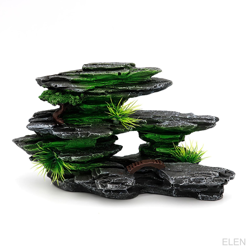 Fish Tank Decoration Resin Aquarium Landscape Artificial Rock Mountain ...