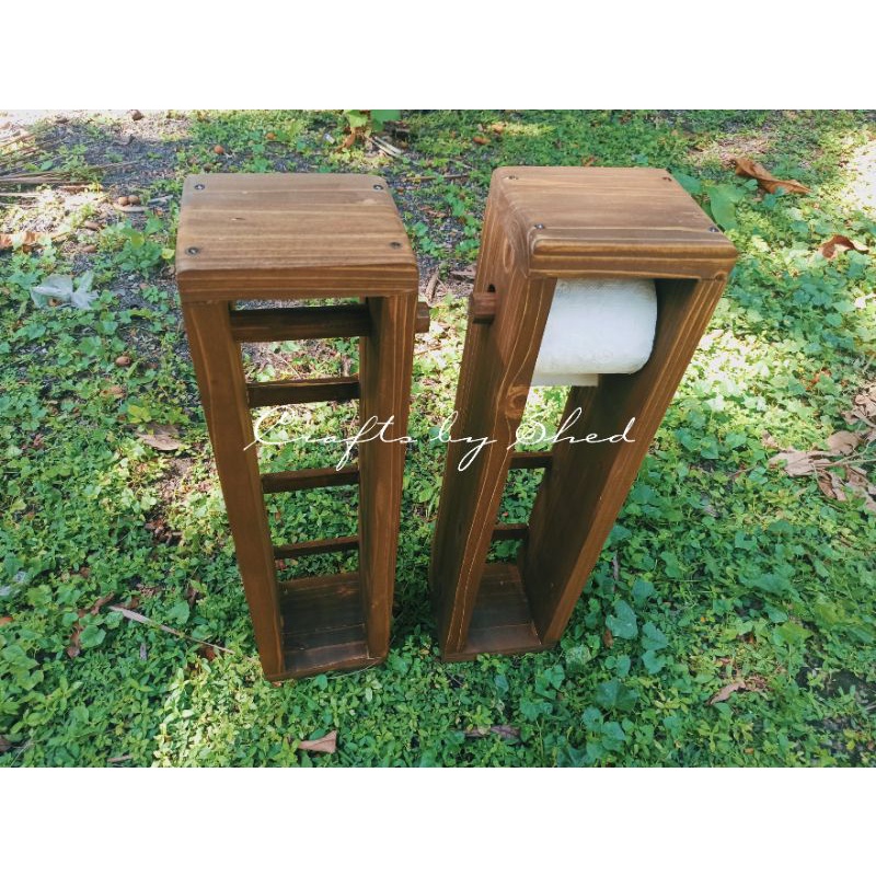 Wooden Tissue Rack Rustic Modern Nordic | Shopee Philippines