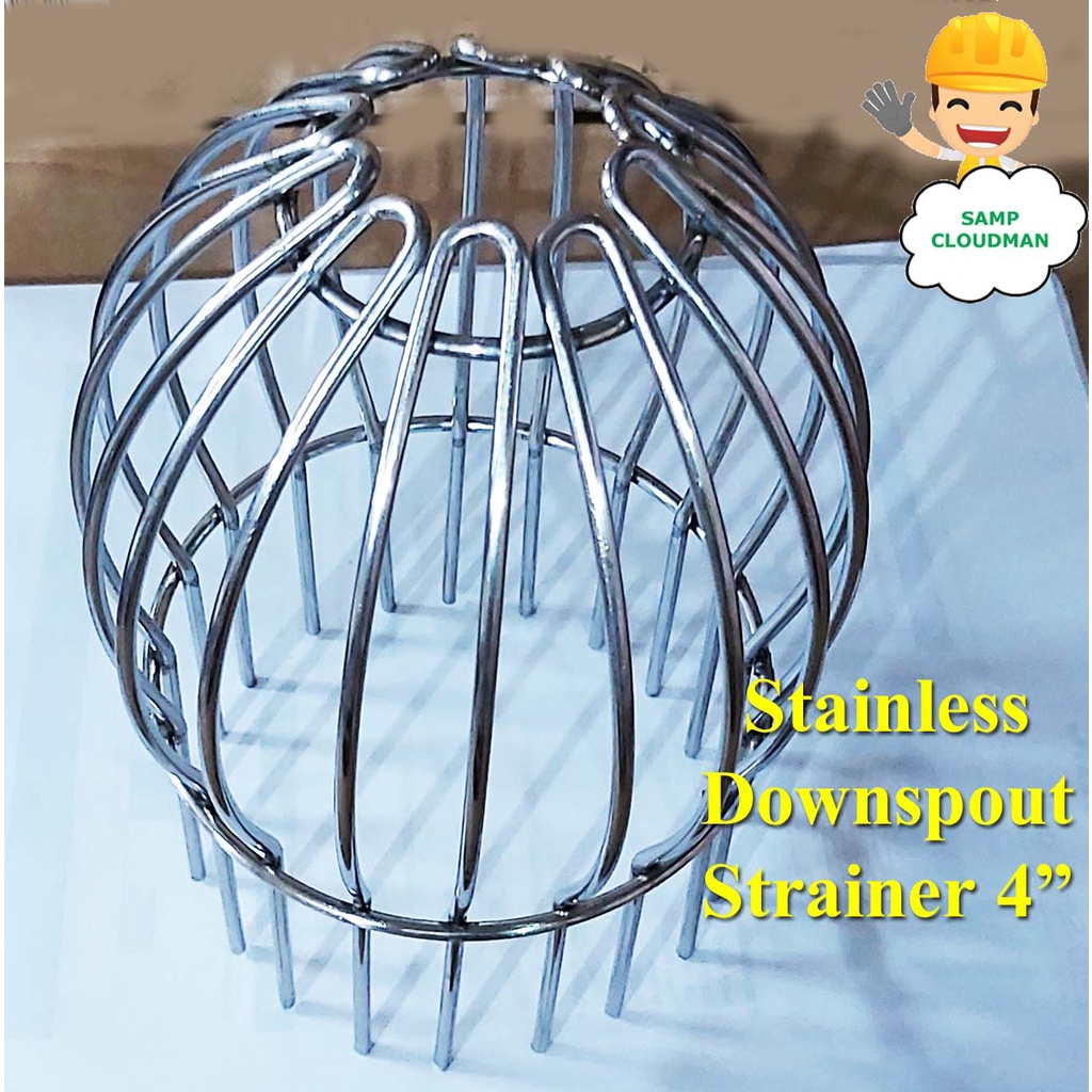 Stainless Downspout Strainer 4" Gutter Cover Strainer Prevent Clog