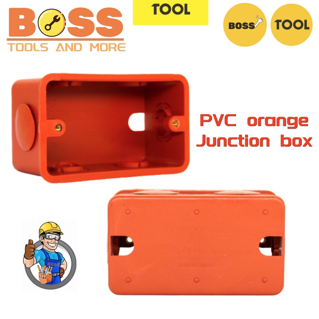 PVC orange Junction box, Utility box, Junction box cover for electrical.