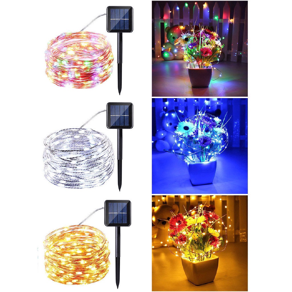 52M/42M/32M/22M/12M/7M Solar Lights LED Fairy String Lights Waterproof ...