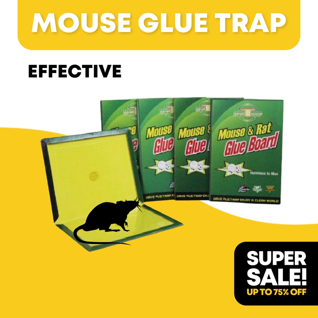 Original Mouse and Rat Catcher Glue Trap Rodent Expert Sticky Bond Mice ...