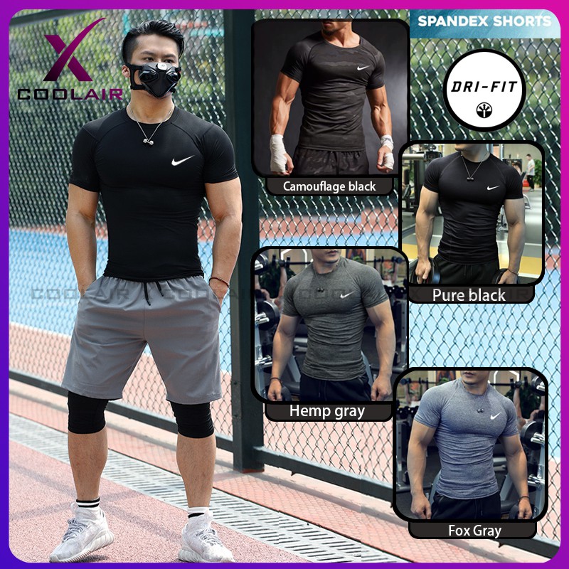 Men Sports Active Long Sleeve Shirt Quick Dry Gym Training Dry Dri Fit Compression Shirt For Running Shopee Philippines