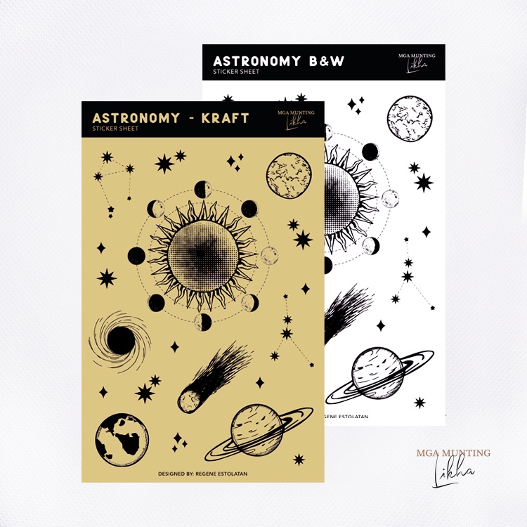LIKHA Astronomy Sticker Sheet (Aesthetic Stickers for Planners and ...