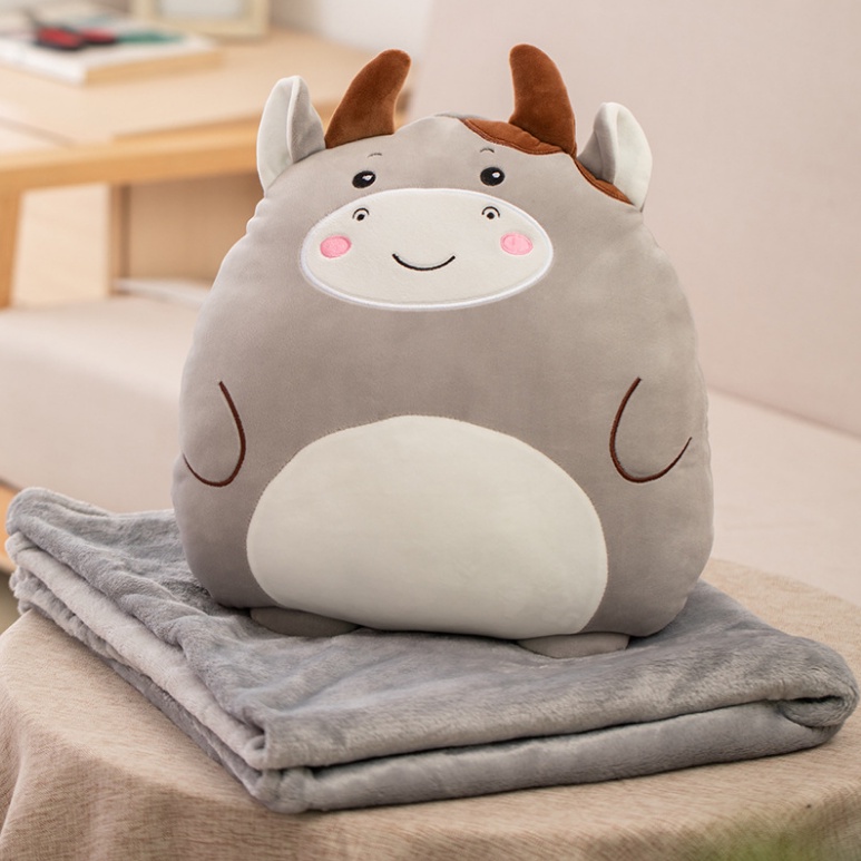 Cute Animal Stuffed toy blanket 2 in 1 blanket toy pillow blanket toy