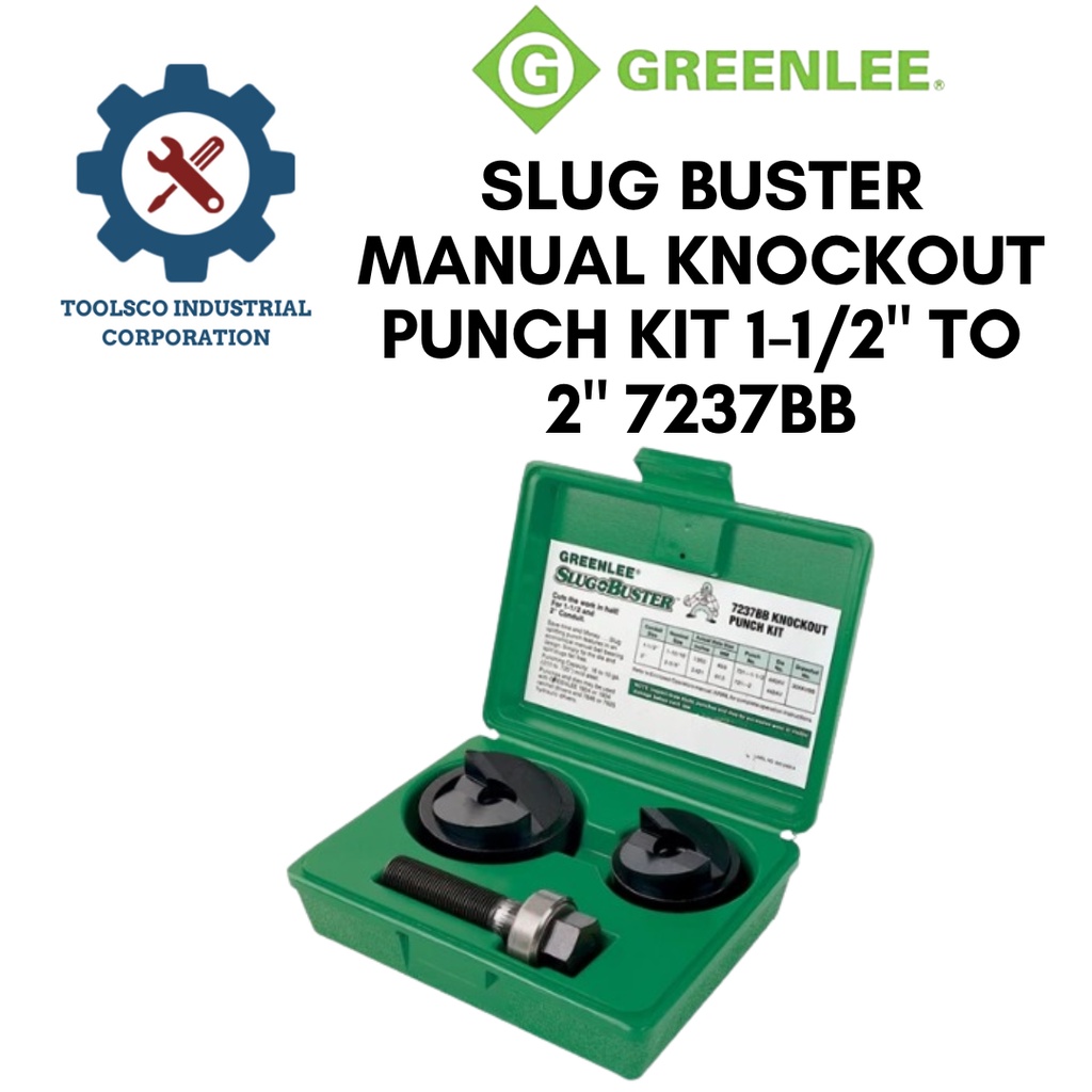 GREENLEE®SLUG BUSTER MANUAL KNOCKOUT PUNCH KIT 11/2" TO 2" 7237BB