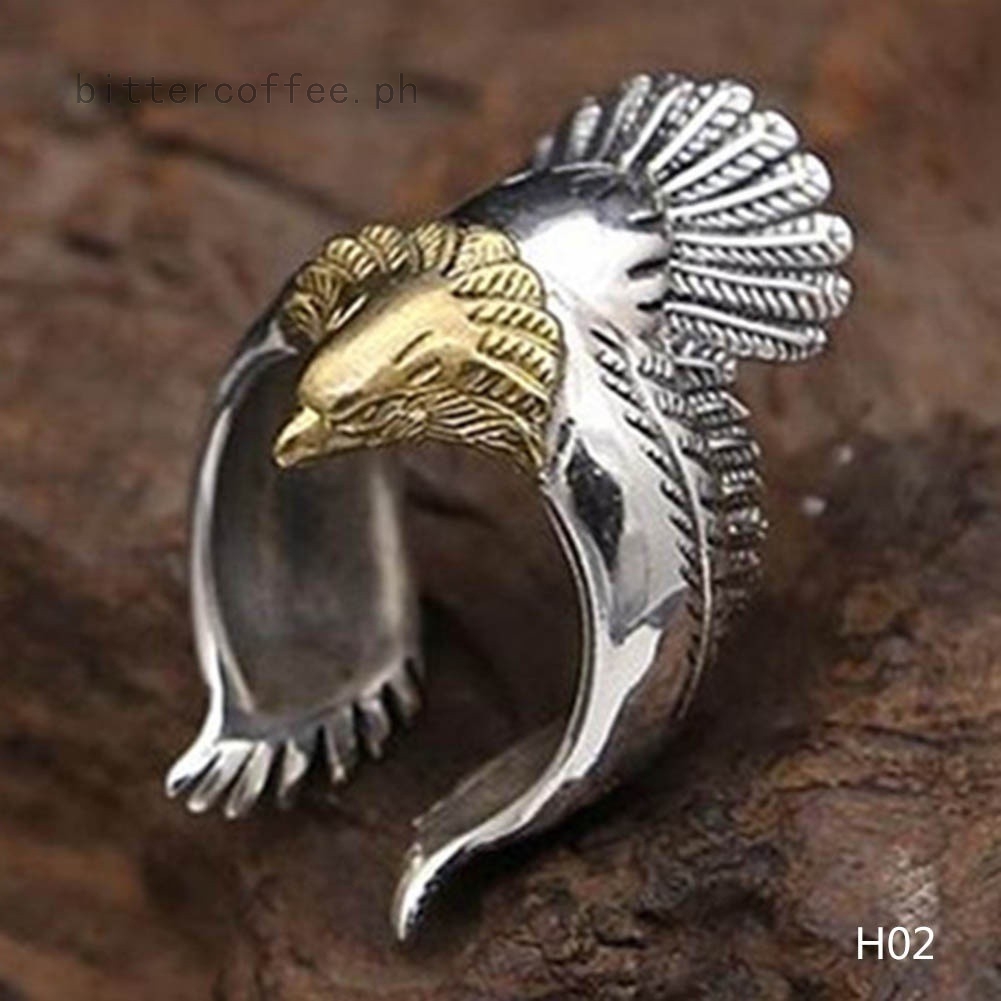3D Eagle Rings Jewelry Gothic Biker Hawk Eagle Vintage Steampunk Cool ...
