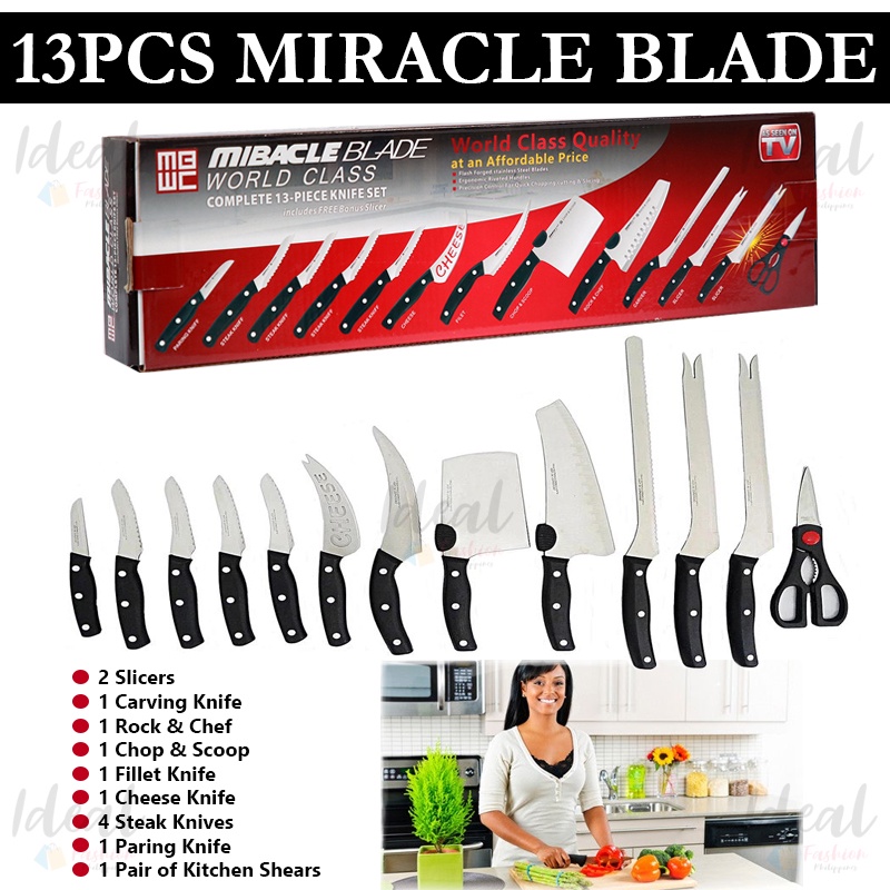 13pcs Miracle Blade Knife Set Stainless Steel Shopee Philippines