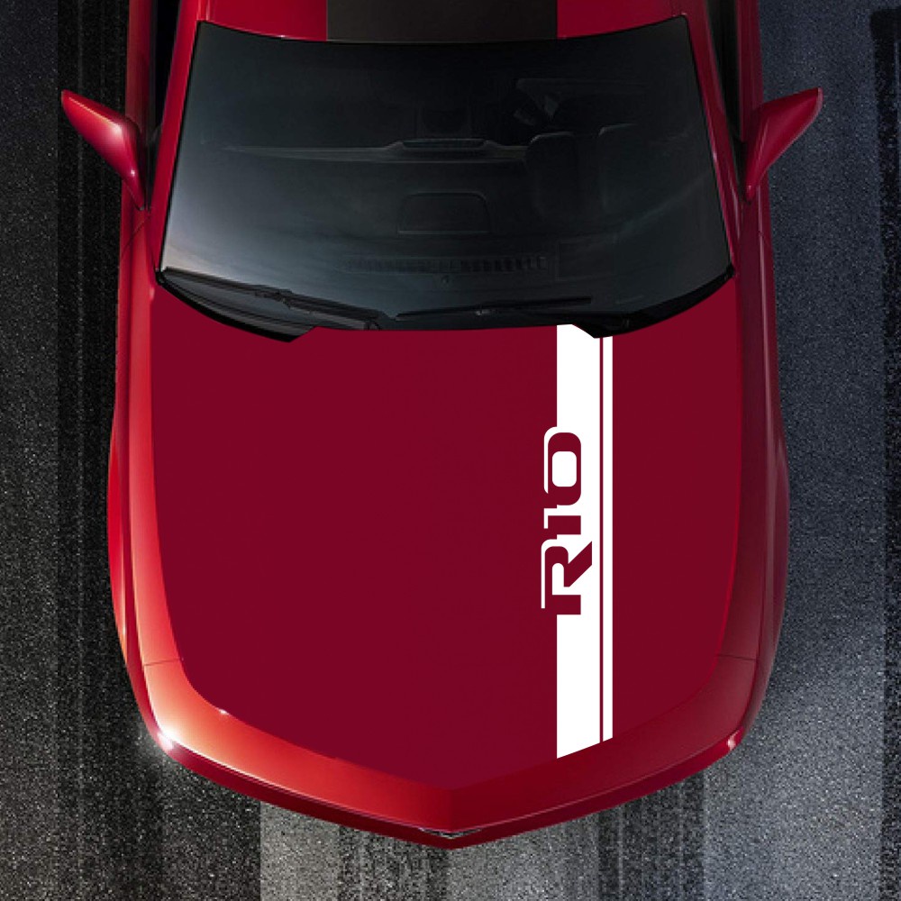 Kia Rio 3 5 4 Car Wrap Engine Bonnet Decoration Stripes Decal Stickers ...