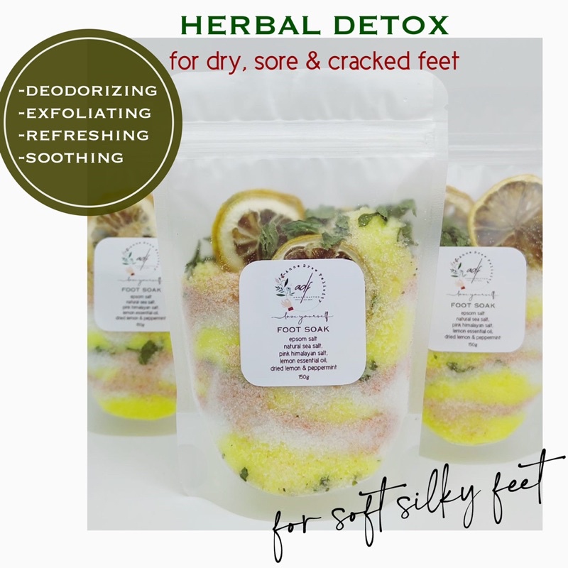 ADF Foot Soak, Botanical Foot Bath with Pink Himalayan Salt,Epsom Salt ...