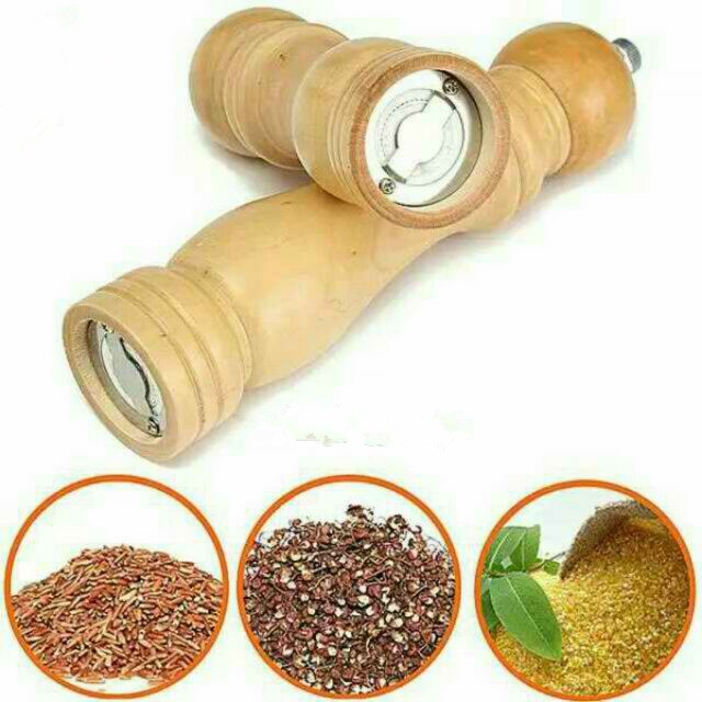 wooden oak pepper grinder spice Mill Salt Corn Muller 6/8/10 inch ...