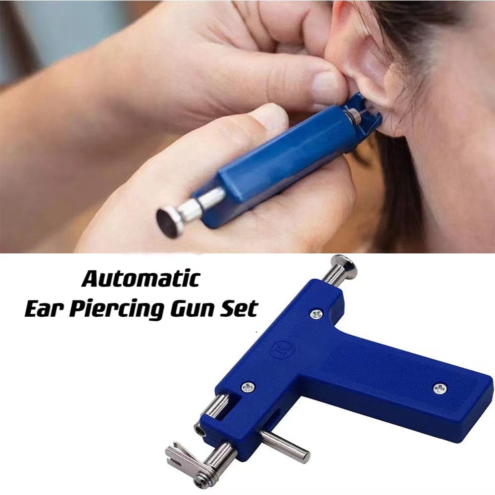 Ear Piercing Gun Set Body Piercing Set Tool Kit Ear Nose Navel Piercing ...