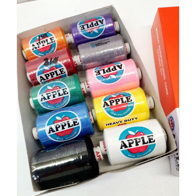 Apple Thread TKT 120 1000m ASSORTED COLORS - 10pcs/box | Shopee Philippines