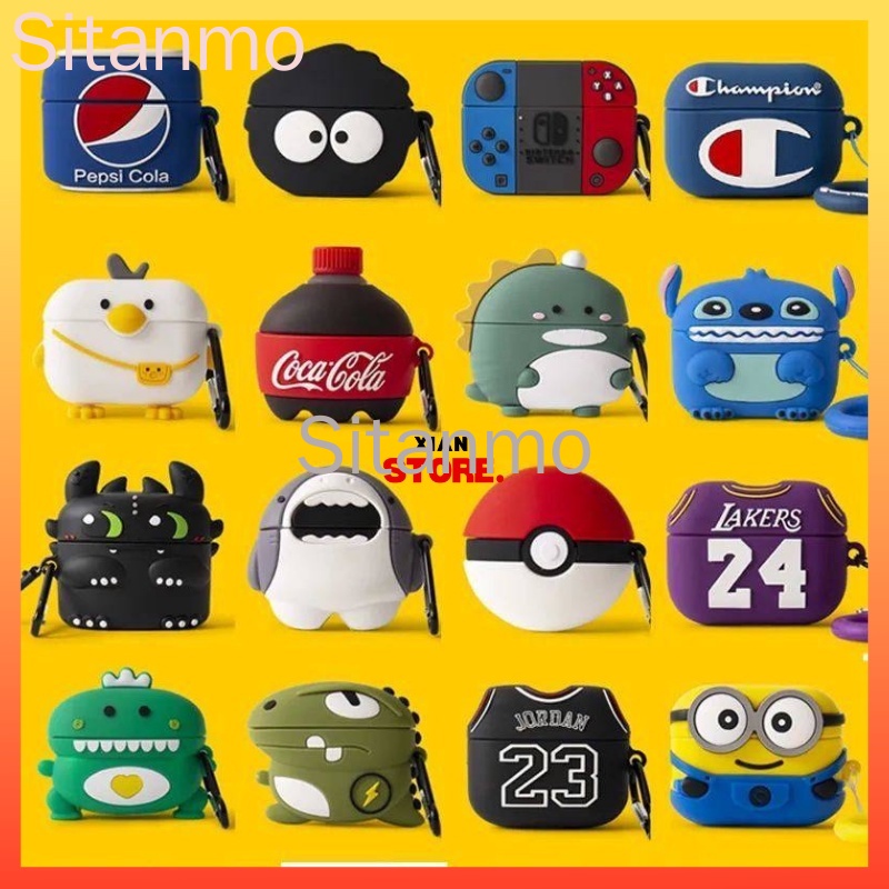 For AirPods I12 Silicone Headphone Cover Shockproof Cartoon Cute