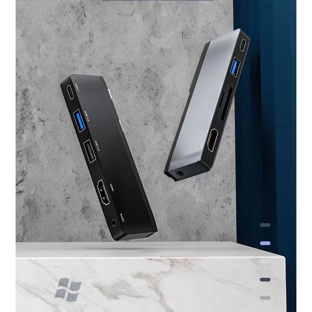 5 in 1 USB C Hub Docking Station for Microsoft Surface Pro X Dock with