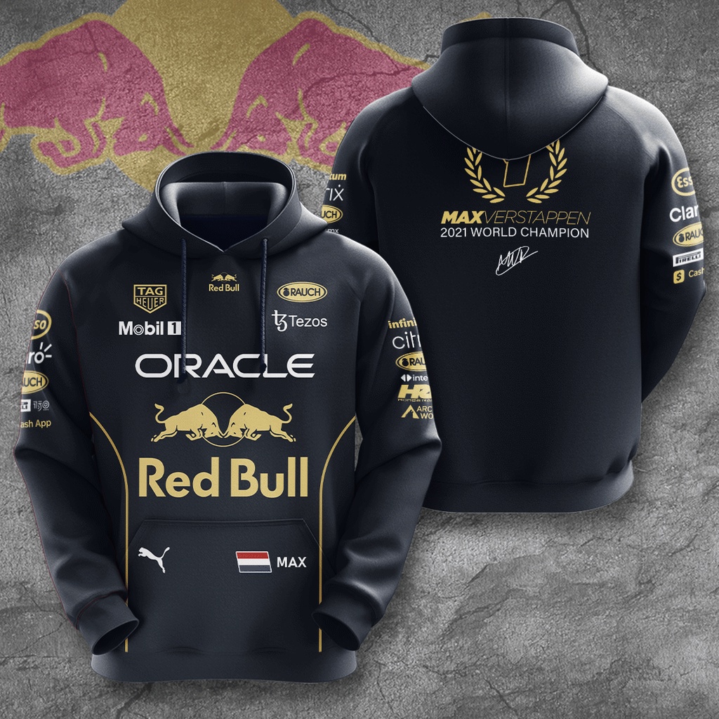 Sweatshirt Hoodie Sportwear Suit Casual Clothes Max Verstappen x Red ...