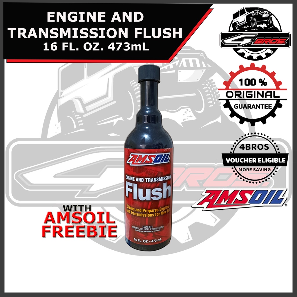 AMSOIL ENGINE AND TRANSMISSION FLUSH 16FL. OZ. 473mL W/ FREEBIE