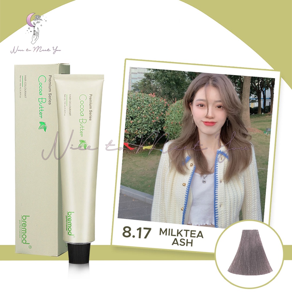 Bremod Premium Series Cocoa Butter Hair Color Package Hair Dye Set 8.17