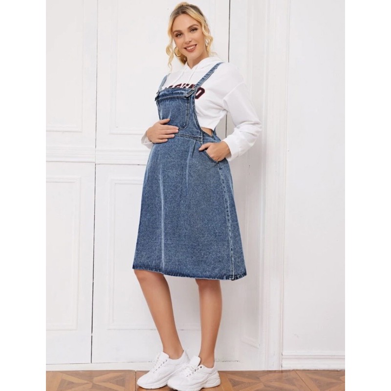 Overall dress clearance denim plus size