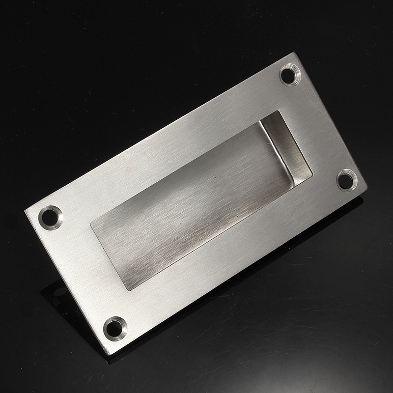 Stainless Steel Door Handle Flush Recessed Pull Handle Circular Oval ...