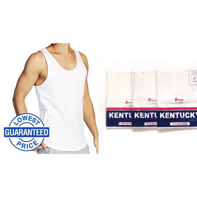 Men's Kentucky Sando White | Shopee Philippines