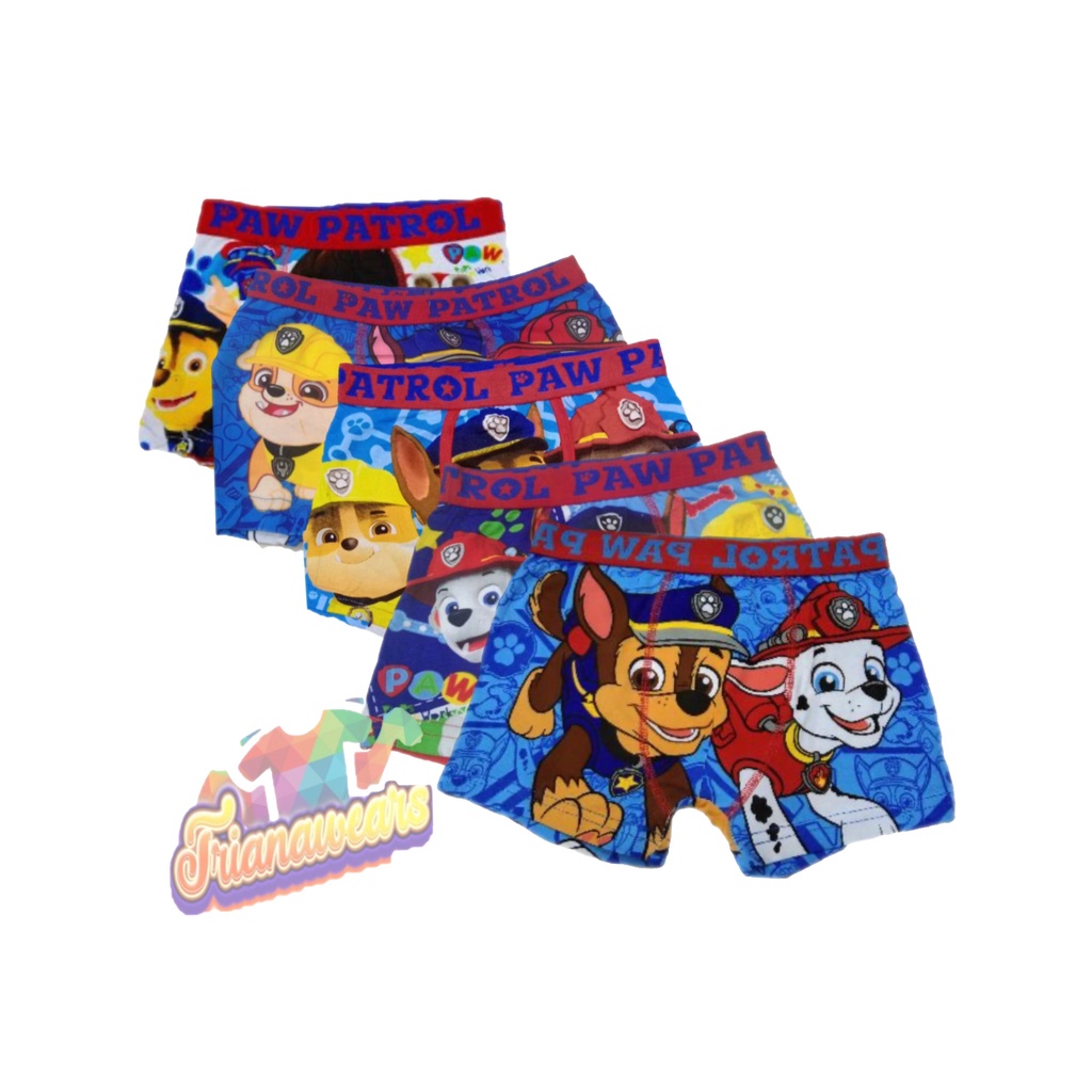 Sale!Cute Paw Patrol character Boxer Brief for Kids underwear for boy  #trianawears innershort cotton