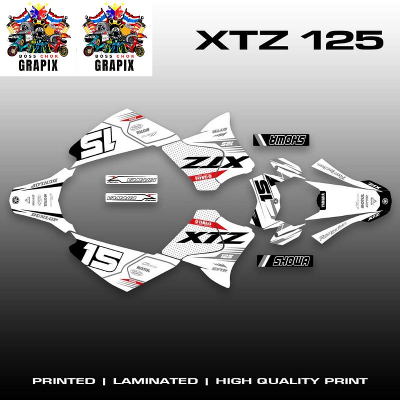 Yamaha XTZ 125 Full Decals Sticker (Racing Series)- 2024 Design Free ...