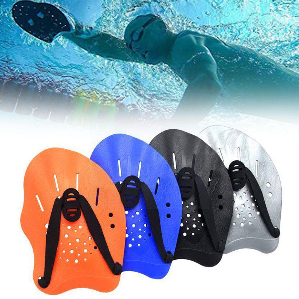 Swimming Paddles Training Adjustable Hand Webbed Gloves Pad Fins