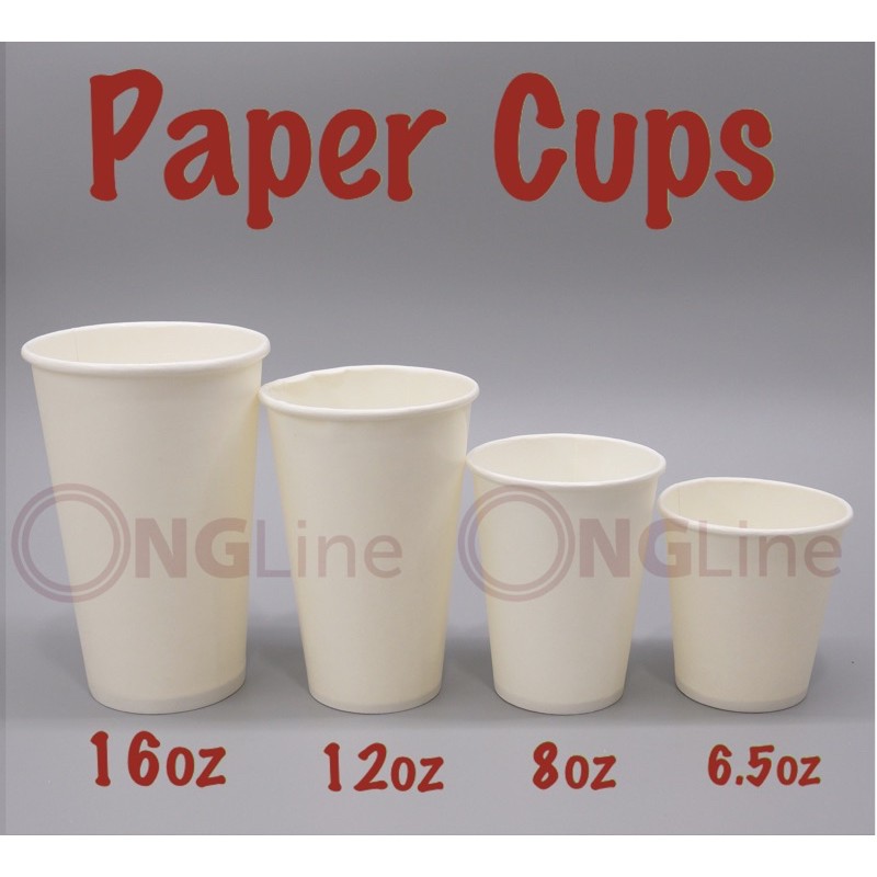 100 pcs. Paper Cup Double Coated for Hot and Cold | Shopee Philippines