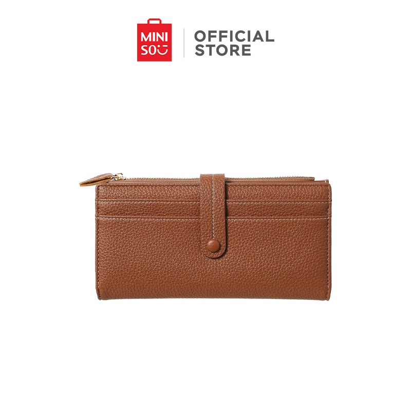 MINISO Women s Long Bifold Litchi Texture Zipper Wallet Shopee Philippines